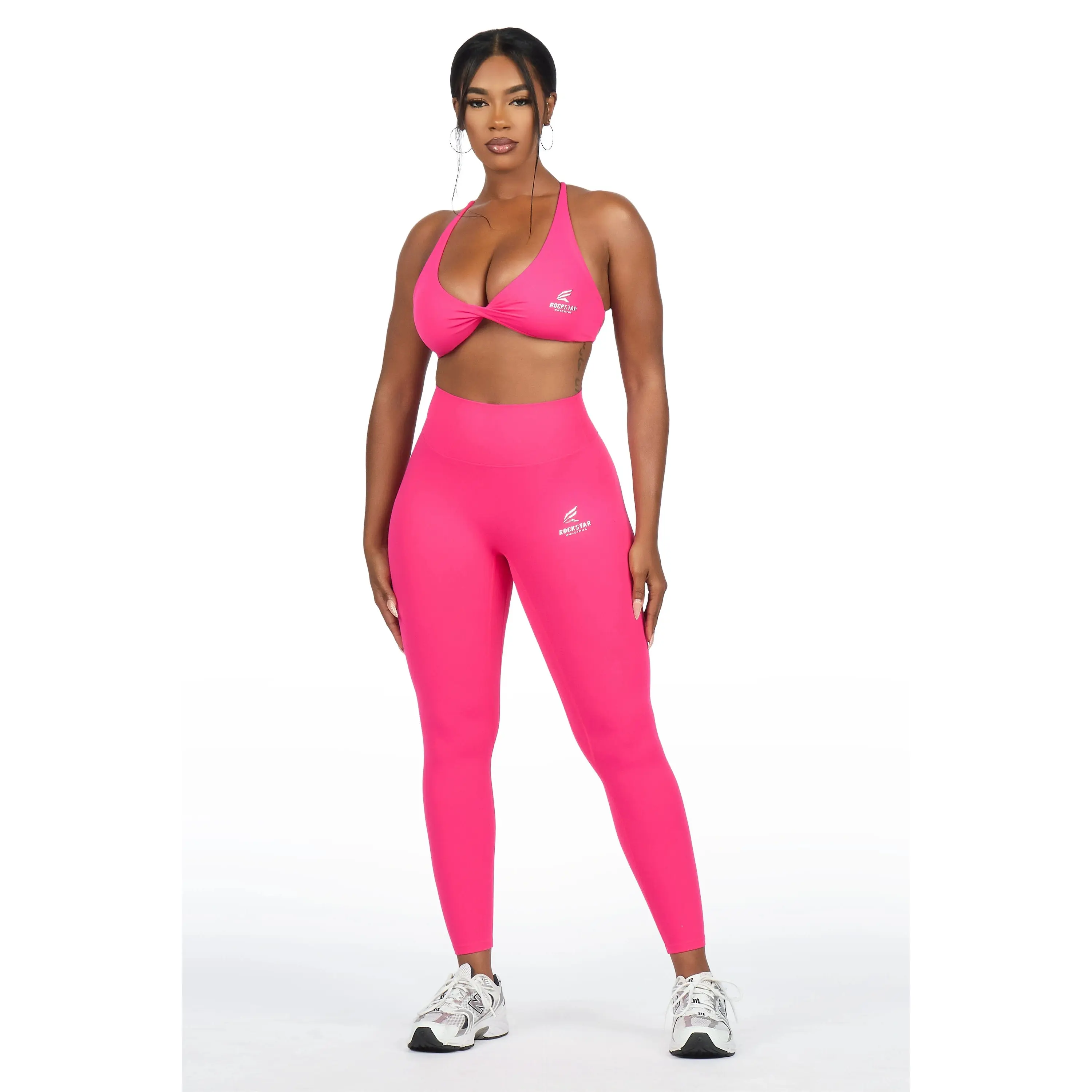Kischa Pink Tank Active Legging Set