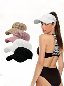 Women's Solid Color Sun Hat, Casual Outdoor Sun Protection Cap for Women & Girls, Fashion Accessories for Daily Wear