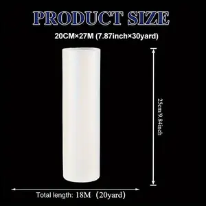 1Roll Water Soluble Stabilizer For Embroidery Topping Film, Clear Embroidery Stabilizers Wash Away Embroidery Stabilizer For Machine Embroidery Stabilizer And Hand Sewin