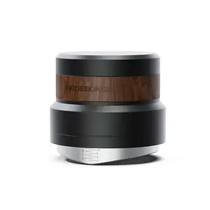 CrossCreek 54mm Espresso Distributor | Gravity Adaptive Distribution Tools Fits 54mm Breville Espresso Portafilter | Self Leveling Distributor | Stainless Steel & Walnut | Espresso Machine Accessories