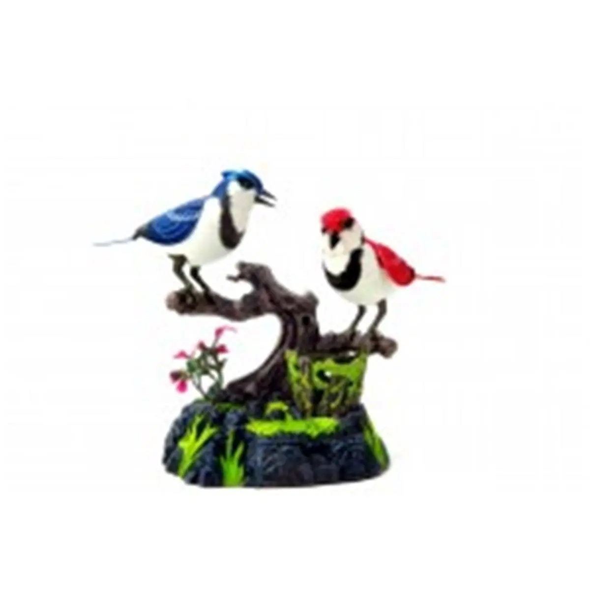 212 MAIN BC513AB Lifelike Blue Jay Toy - Birdsong, Chirping, Realistic Movements, AA-Powered, Sound Active, Pet/Farm Animal Supply, Room Accessories, 8x6x5in Security Device