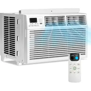 R.W.FLAME 5000-12000 Btu Window Air Conditioner,AC Window Unit Up to 350 Sq.Ft,24H Timer,Remote Control,Easy Install,Air Conditioner for Bedroom,Living Room,Office