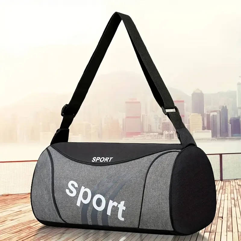BIGWIG Unisex Nylon Gym Pack - Lightweight Gym Bag with Sport Lettering, 38cm Water-Repellent Adjustable Strap, Multifunctional Sports Bag for Training & Outdoor Activities