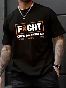Unisex 100% Cotton CRPS Awareness Shirt - Fight Complex Regional Pain Syndrome T-Shirt – Soft Touch, Unisex Fit, Popular TikTok Streetwear Tee