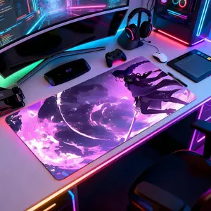 R-Raiden Shogun Mouse Pad Mousepad Large Gaming LockEdge Thickened Computer Keyboard Table Desk Mat
