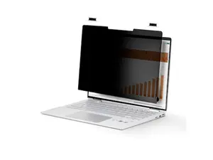 Startech 14LTPRIVACYSCRN 14 in. 16-9 Flip-Over Privacy Screen with Touch, Anti-Glare Privacy Filter, Laptop Monitor Screen Protector with 51 percent Blue Light Reduction - Black