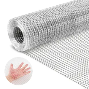 【FathersDayGift】VEVOR Hardware Cloth, 1/2 inch 72 inch x 50 ft 19 Gauge Chicken Wire Fence, Hot-Dip Galvanized After Welding Metal Wire Mesh Roll, Garden Plant Welded Fencing Roll Supports Poultry Netting Cage Fence
