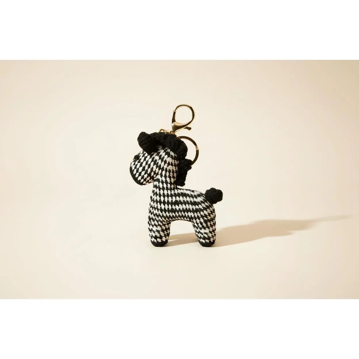 Handmade Crochet Zebra Bag Charm & Keychain