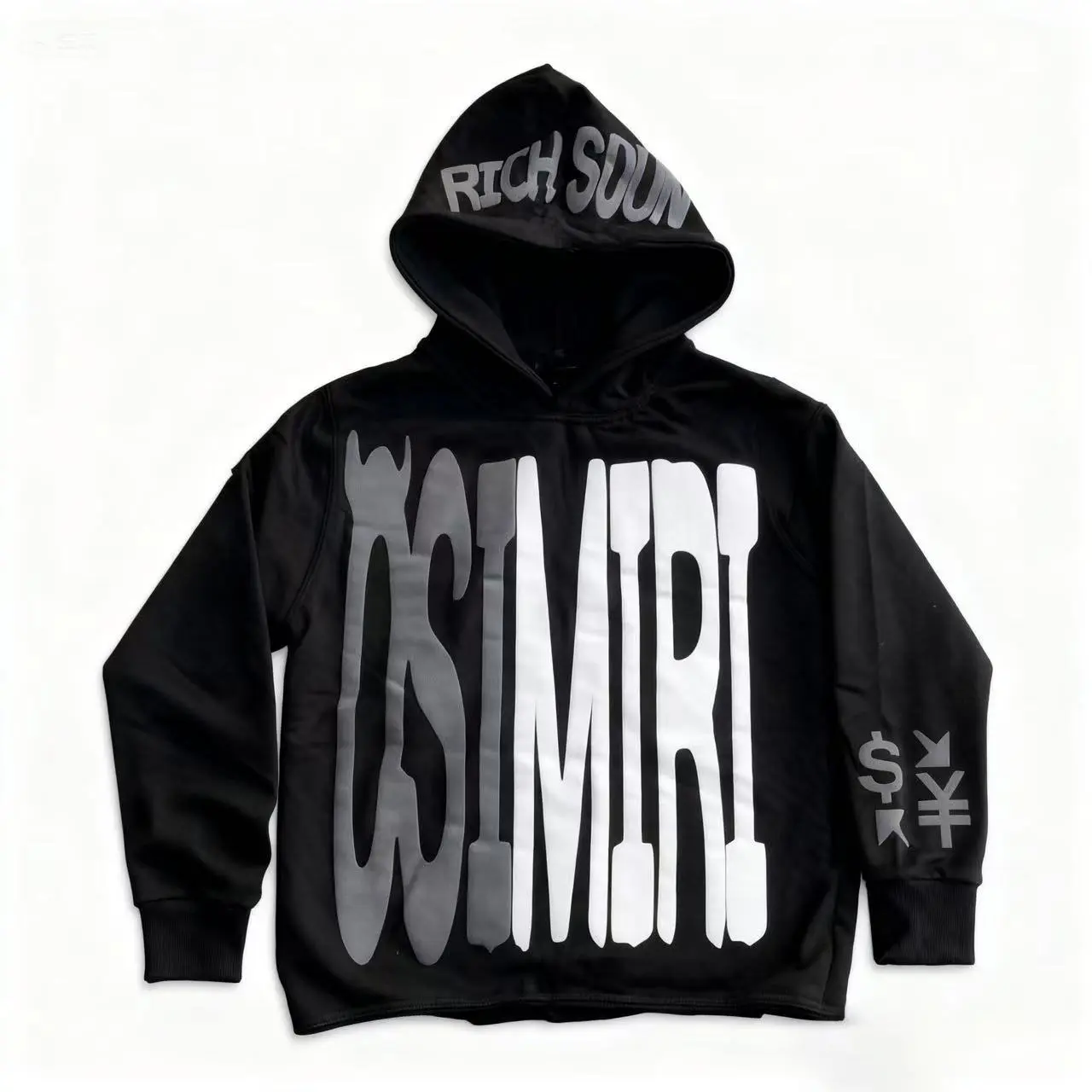OSIMIRI Winter Outfit Hip-Hop Style HoodedSweatshirtLoose Fit Hoodies for Men Leisure Essential AlphaBetfoamY2K Streetwear Christmas Gifts Casual PulloverSportswearTops Clothes Menswear Sporty Stylish Fashion Aesthetic Print