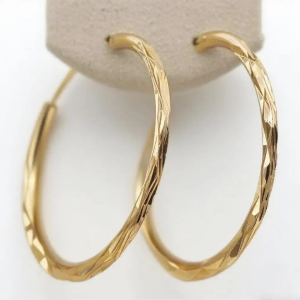 Statement Hoop Earrings for Women, Large 4cm Retro Hollow Copper Earrings for Daily Wear and Special Occasions, Statement Earrings Everyday