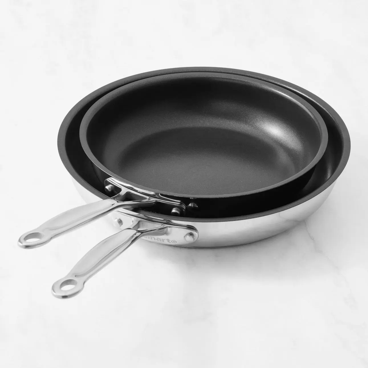 Cuisinart Chef’s Classic Stainless-Steel Nonstick Fry Pan, Set of 2