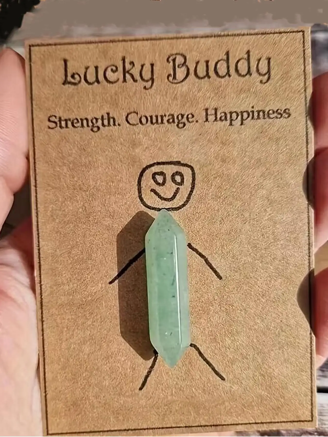 1pc Cute Faux Crystal Gift, Lucky Calming Friendship Thinking Of You Good Luck Pocket Hug