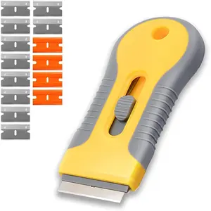Razor  Scrape with 15 count Extra , Scraper Tool, Razor  Retractable,  Stripping Tool, Cleaning Tool for Removing Labels, Stickers, ,  from Glass and Stovetop-