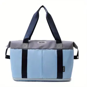 Stylish And Simple Gym Tote Bag With Separate Compartment For Wet Clothes, Perfect For Fitness Enthusiasts