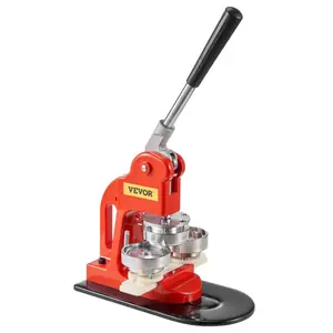 Button Maker Machine, 58 mm (2.25 inch) Badge Punch Press Kit, Children Gifts Maker, Button Making Supplies with 500pcs Button Parts Circle Cutter Magic Book