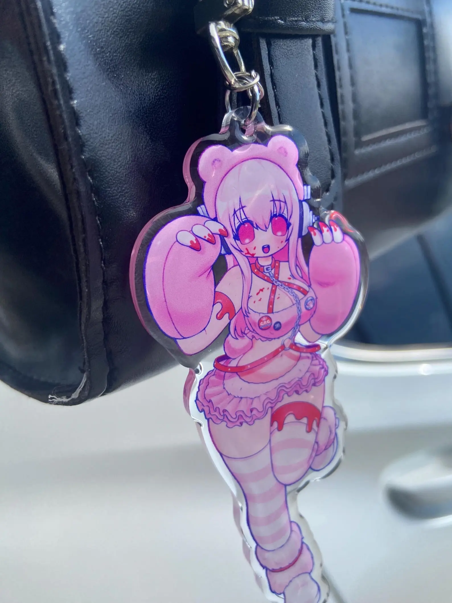 Super Sonico x Gloomy Bear Acrylic Keychain