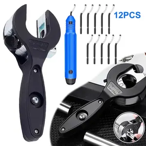12 Packs 6" To 1 1/8" Ratcheting Tubing Copper Pipe Cutter, 2 in 1-360° Close Quarters Tube Compact Cutter with Deburring Tool, Pex Cutter Tool for Cutting Copper and Metal Pipes