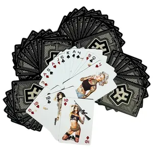 Beautiful Woman Style Creative Playing Cards, Poker Card Design, 54pcs/set Flexible Poker Cards with Box for Party, Gathering, Tabletop Game, Interactive Game Props, Card Game