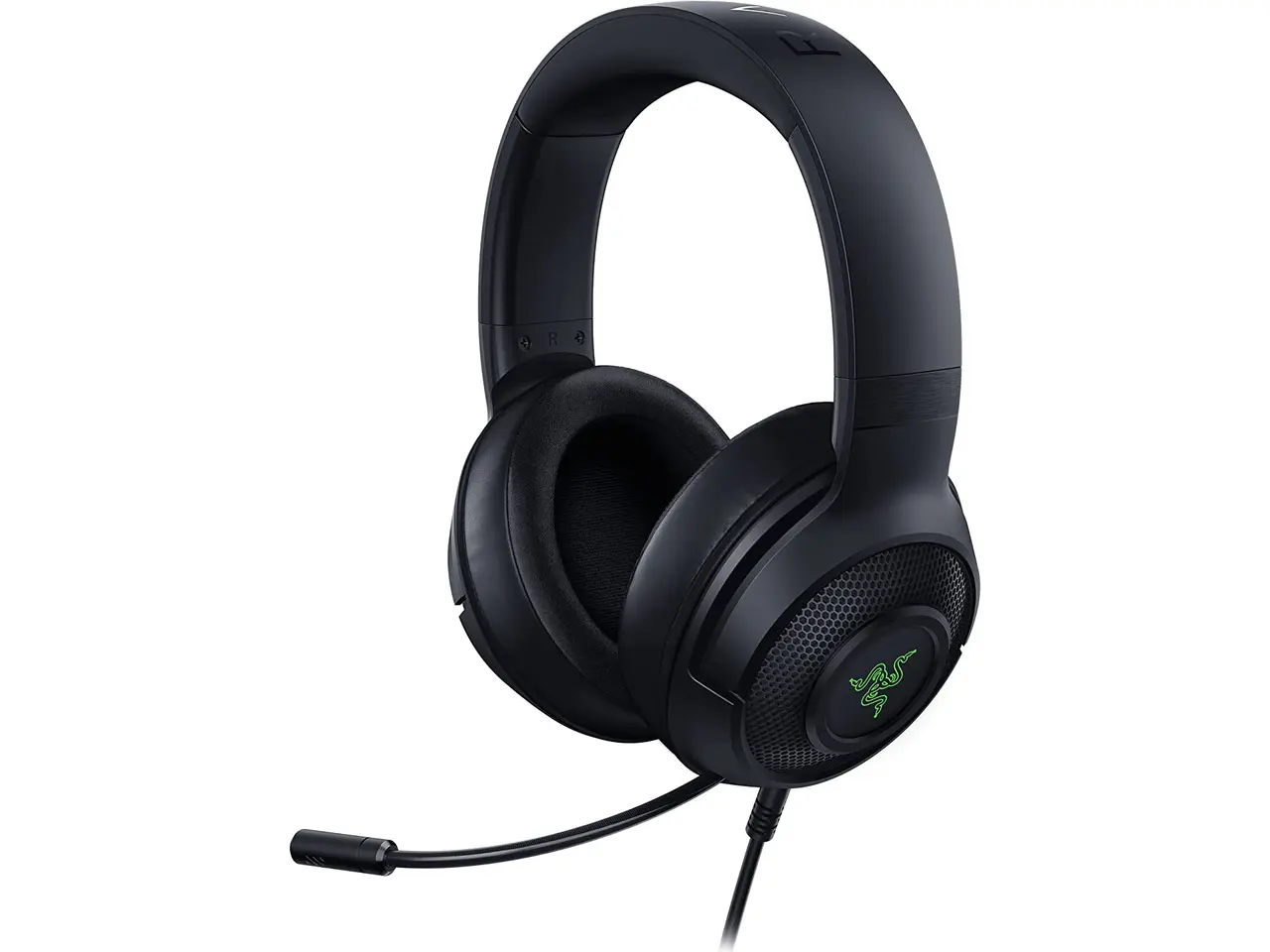 Razer Kraken V3 X Gaming Headset: 7.1 Surround Sound - Triforce 40mm Drivers - HyperClear Bendable Cardioid Mic - Chroma RGB Lighting - for PC - Classic Black