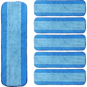 6 Pack Microfiber Cleaning Pads,  Microfiber Mop Pads for 18 Inch Mop, Hardwood & Hard Surface Floors Replacement Cleaning Mop Pads, Machine Washes