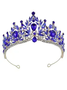 European and American crystal bridal crown cross-border hot selling baroque crown tiara rhinestone crown bridal wedding accessories