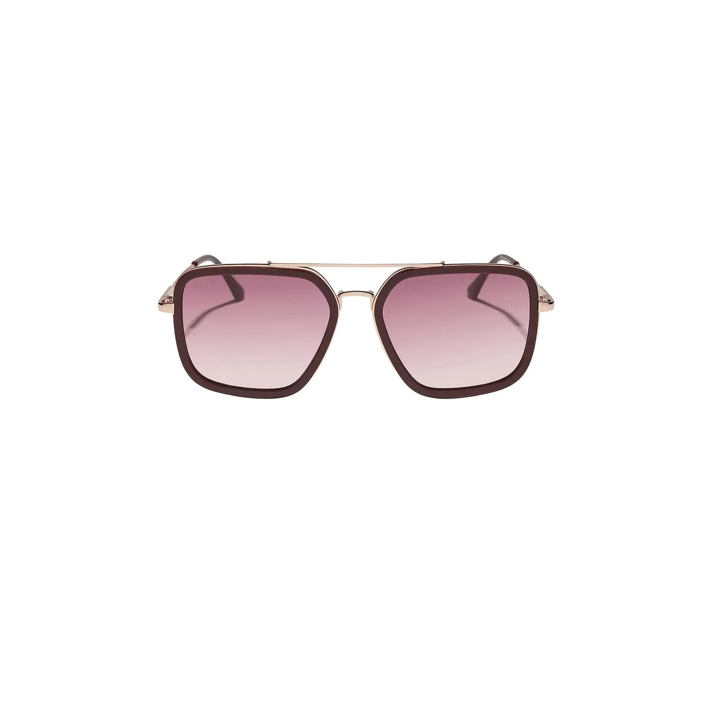 DIFF EYEWEAR Jordan Sunglasses in Ruby Red & Burgundy Gradient