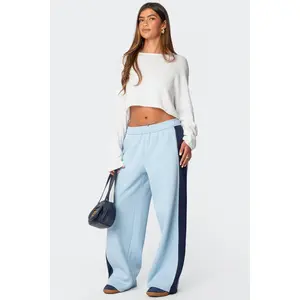 Contrast Panel Sweatpants