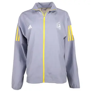 adidas Womens Boston Marathon 2023 Celebration Jacket Running Athletic Outerwear  - Purple