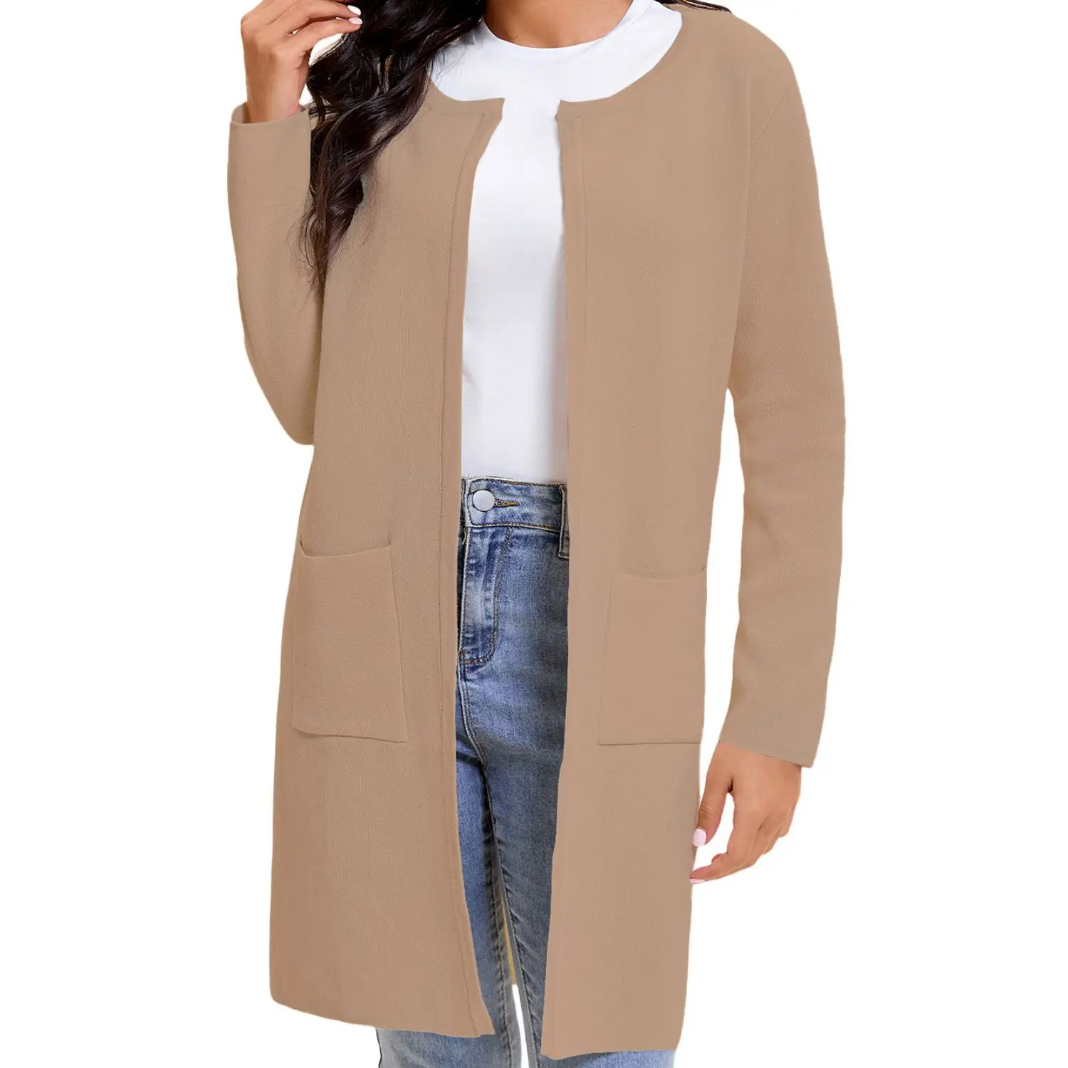 Cardigan Sweaters for Women Open Front Long Trench Coats Jacket Fall Winter Coatigan