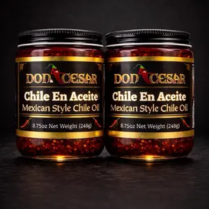 Don Cesar Chile En Aceite 2 Pack | Premium Mexican Style Chile Oil Bundle