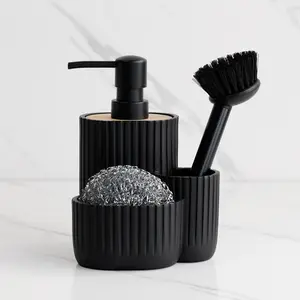 Resin Bathroom Set Washroom Bathroom Supplies WPC Shower Lotion Bottle Toothbrush Holder Kit