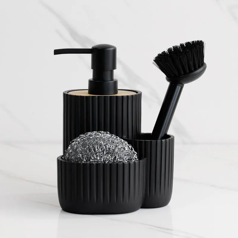 Resin Bathroom Set Washroom Bathroom Supplies WPC Shower Lotion Bottle Toothbrush Holder Kit