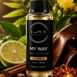 MY WAY 120ML Natural Aroma Oil - Woody, Musk, Fruit-Based Aromatherapy Scented Oil for Home Fragrance Freshener, Aromatherapy Diffusers, Relaxation, Musk Scented Oils