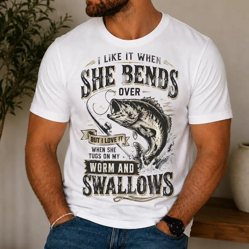Funny Bass Fishing T-Shirt - Sweatshirt - Hoodie, Vintage Angler Graphic Tee, Men's Outdoor Apparel