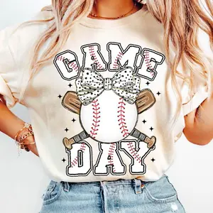 [Sale Up To 50%] Game Day Baseball Coquette Shirt, Brushstroke Baseball Coquette Tis the Season T-Shirt, Gift For Mom Shirt