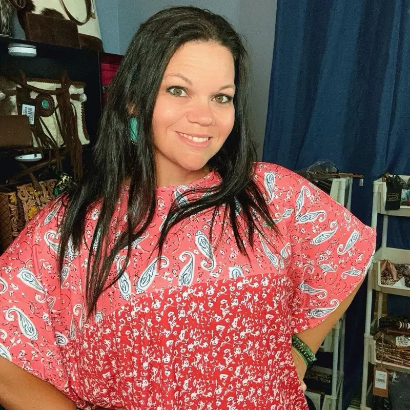 Final sale- western coral paisley oversized poncho  top- no returns no refunds