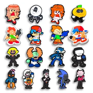 Friday Funkin Croc Charms 17PCS PVC Clog Pins Accessories Party Favors Birthday Gifts Holidays Decoration for Boys Women Girls