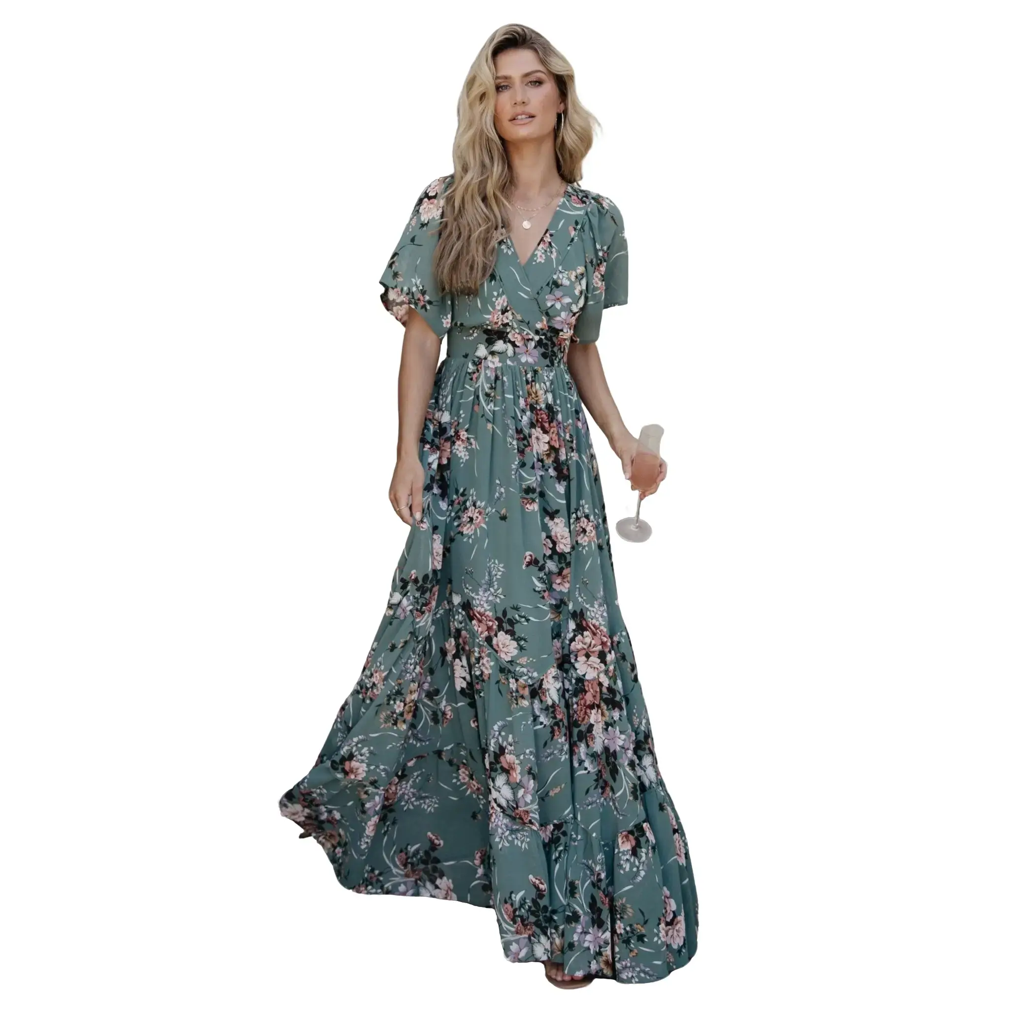 Katherine Maxi Dress | Dusty Green Floral Katherine Maxi Dress | Dusty Green Floral