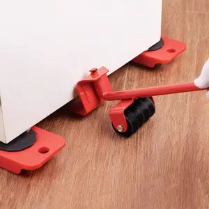 Adjustable Height Furniture Moving Tool Set, Ratchet Lever & Four Wheels, Ideal for Large Appliance Transport