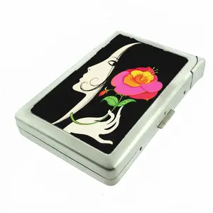 Groovy Girl Floral Metal Wallet case with Built in Lighter