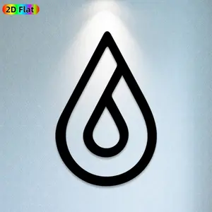 1pc Water Drop Metal Wall Art, Minimalist Water Drop Statue Mural, Ideal Gift for New Year, Easter, Nature Decor Enthusiasts, Rust-Resistant Metal Wall Decor Wall Sculptures, Perfect for Living Room Wall & Garden Fence, Unique Year-Round Home Decor