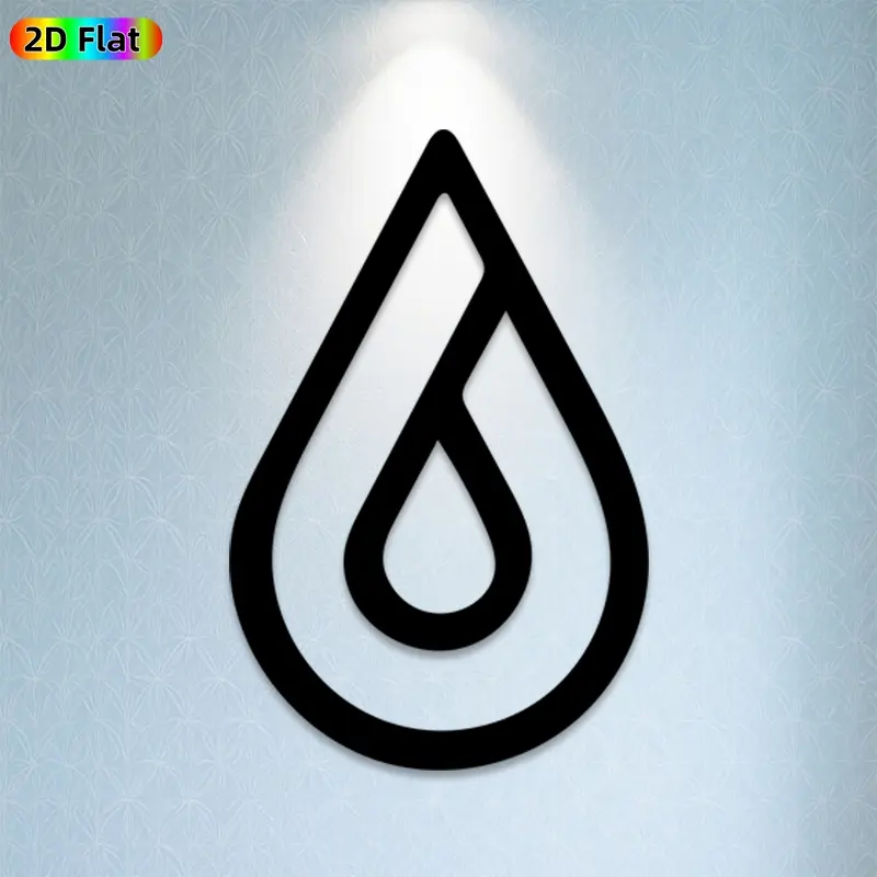 1pc Water Drop Metal Wall Art, Minimalist Water Drop Statue Mural, Ideal Gift for New Year, Easter, Nature Decor Enthusiasts, Rust-Resistant Metal Wall Decor Wall Sculptures, Perfect for Living Room Wall & Garden Fence, Unique Year-Round Home Decor