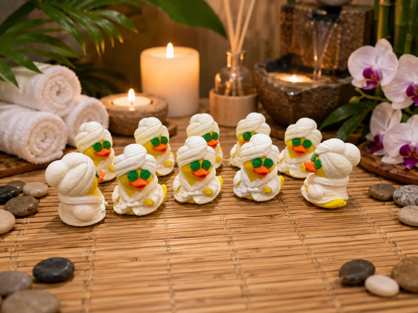 Set of 10 Spa Ducks