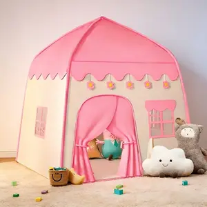 Outdoor Fun Kids Play Tent, Castle Playhouse for Boys Girls, Portable Play House, Multifunction Secret Base & Sleep Tent, Beach Party Toy, Ideal Birthday & Holiday Gift, No Accessories & Lights