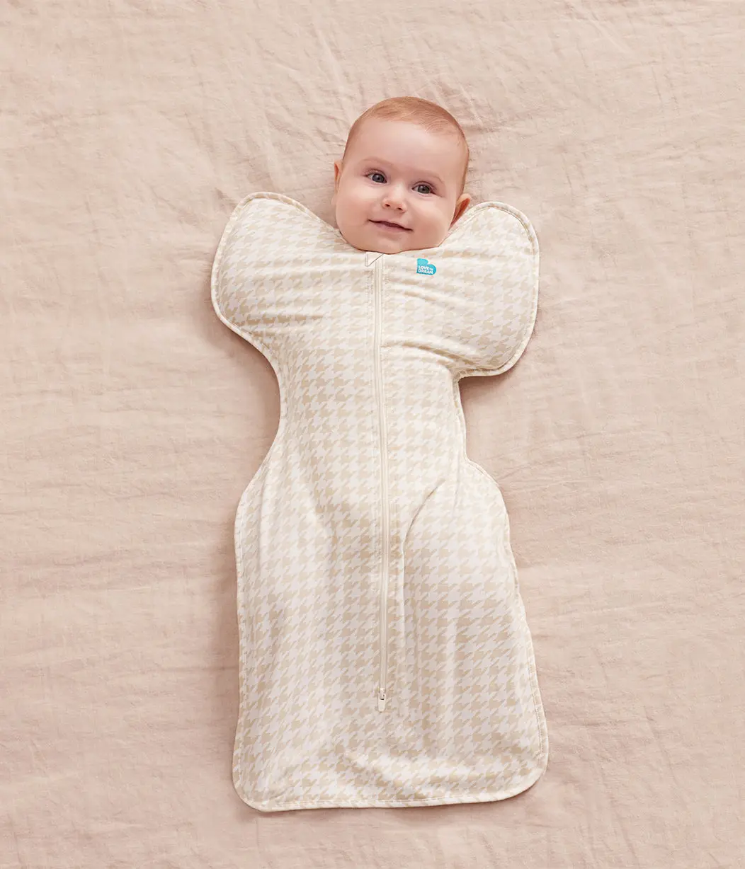 Swaddle Up™ 1.0 TOG Cotton Tan Houndstooth Swaddle Up™ 1.0 TOG Cotton Tan Houndstooth