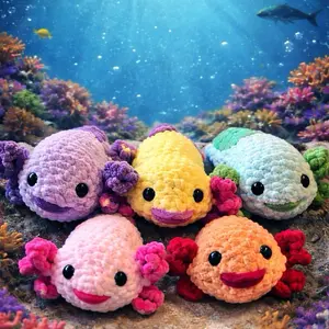Cute Axolotl Plushie  | Handmade Crochet Buddy