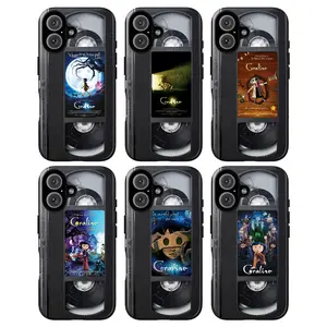 Cora Line VHS Phone Case, Retro Movie Tape Phone Case for iPhone 17 16 15 14 13 12 11 Pro Max X XS & SS Galaxy S21–S25 Plus Ultra, Aesthetic Movie Poster Tough Case for Film Lovers, Shockproof Cover, Vintage Christmas/Halloween/Holiday Gift for Her Him