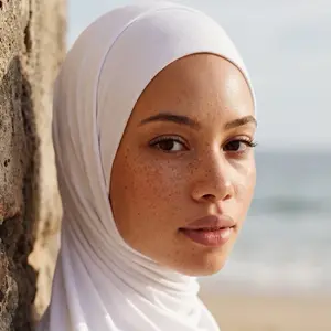 Small White Light Weight Jersey Hijab| Headwrap for women | Jersey|| Stretchy Turban| Jersey Scarf| Jersey Material| Shawl| Kid hijabs