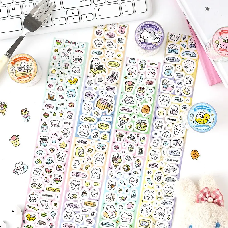 Cute Sweet Shop Series Tape Rolls, Adorable Die-Cut Craft Stickers, DIY Scrapbook Decorative Material, Creative Collage Supplies