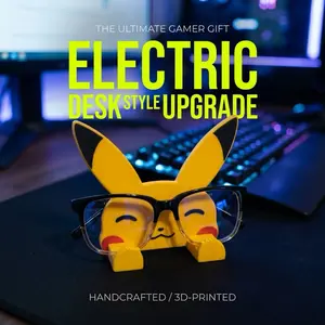 Glasses Holder, Anime Sunglasses Stand, Desktop Eyeglass Display, Nerdy Room Decor, Gamer Gift for Pokemon Fan